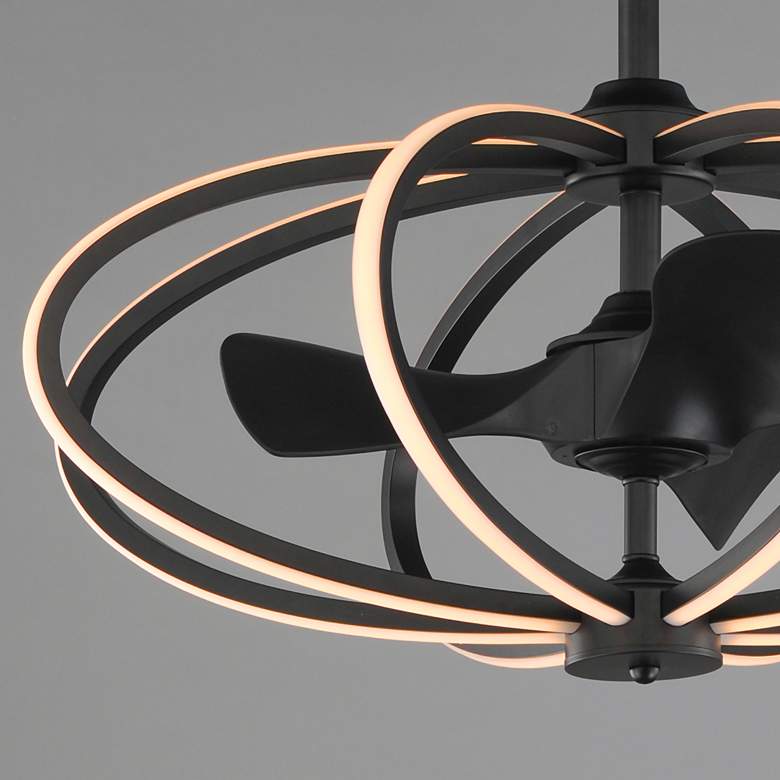Image 2 33 1/2" Maxim Solstice Black 8-Light WiFi-enabled LED Fandelight more views