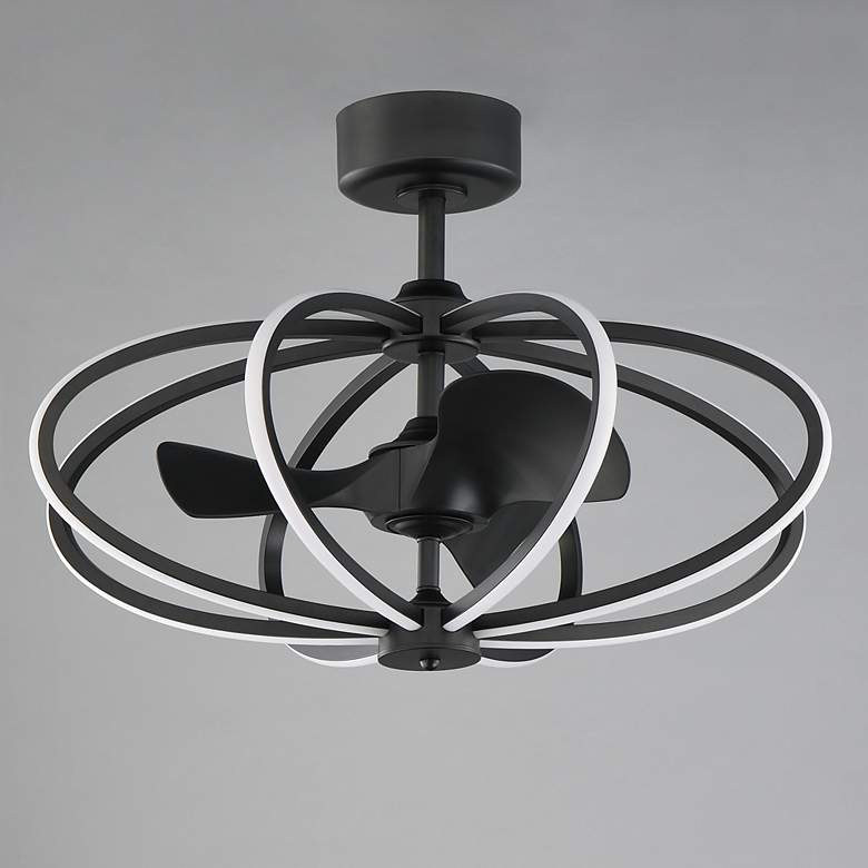 Image 3 33 1/2" Maxim Solstice Black 8-Light WiFi-enabled LED Fandelight more views