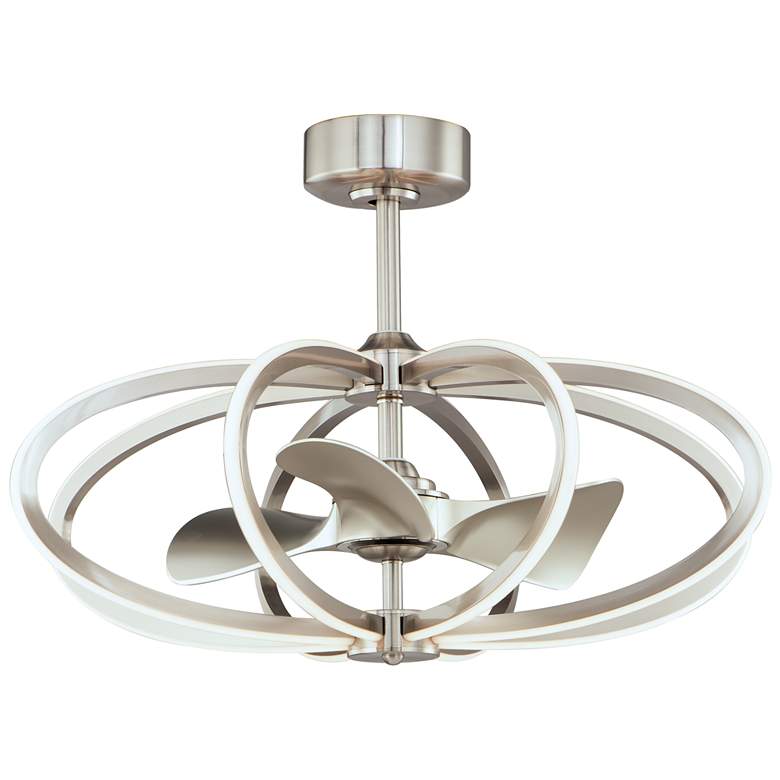 Image 1 33 1/2" Maxim Solstice Satin Nickel 8-Light WiFi-enabled LED Fandelight