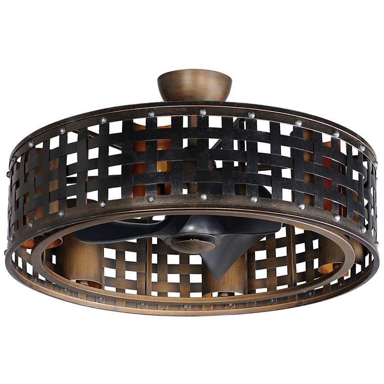 Image 1 33" Maxim Portcullis Bronze Gilt LED Fandelier