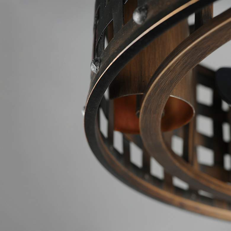 Image 4 33" Maxim Portcullis Bronze Gilt LED Fandelier more views