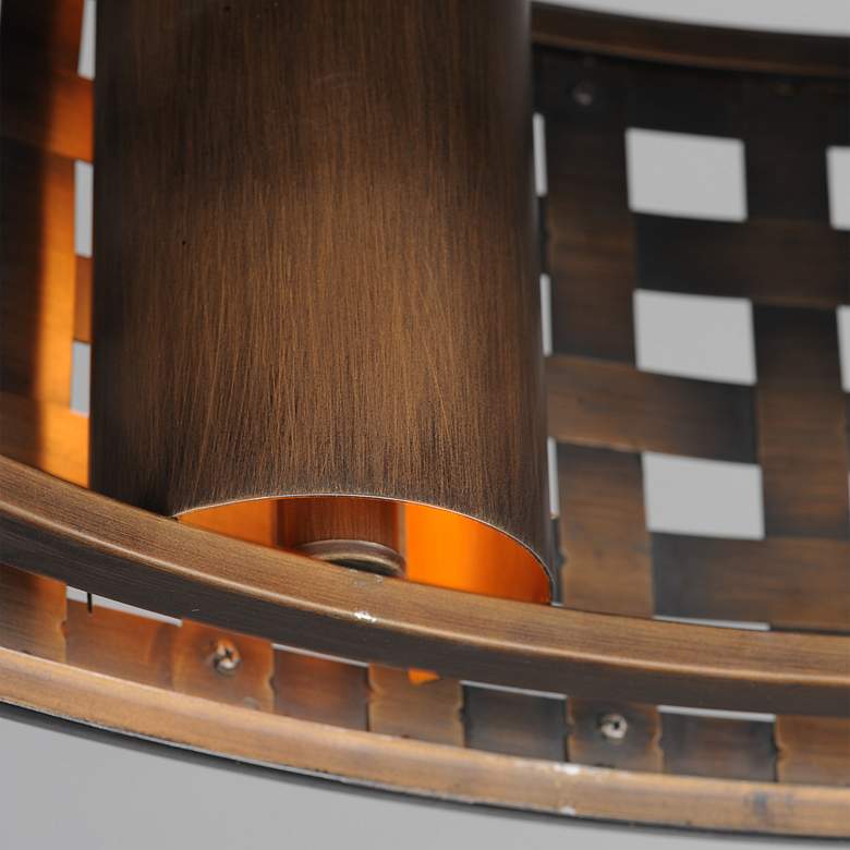 Image 5 33" Maxim Portcullis Bronze Gilt LED Fandelier more views