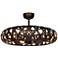 33" Maxim Weave Bronze Gilt Gold LED Fandelier Ceiling Fan