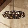 33" Maxim Weave Bronze Gold LED Fandelier Smart Ceiling Fan