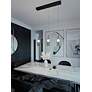1_Kiran 36" Wide LED Black Multi-Light Pendant in scene