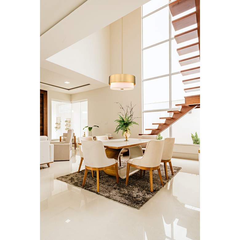 Image 1 Counterpoint 24" Wide Modern Gold 5-Light Chandelier in scene