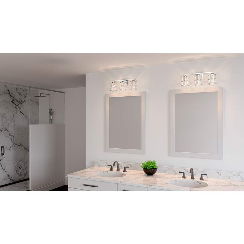 Image 1 Quoizel Gibson 21 1/4"W Polished Chrome 3-Light Bath Light in scene