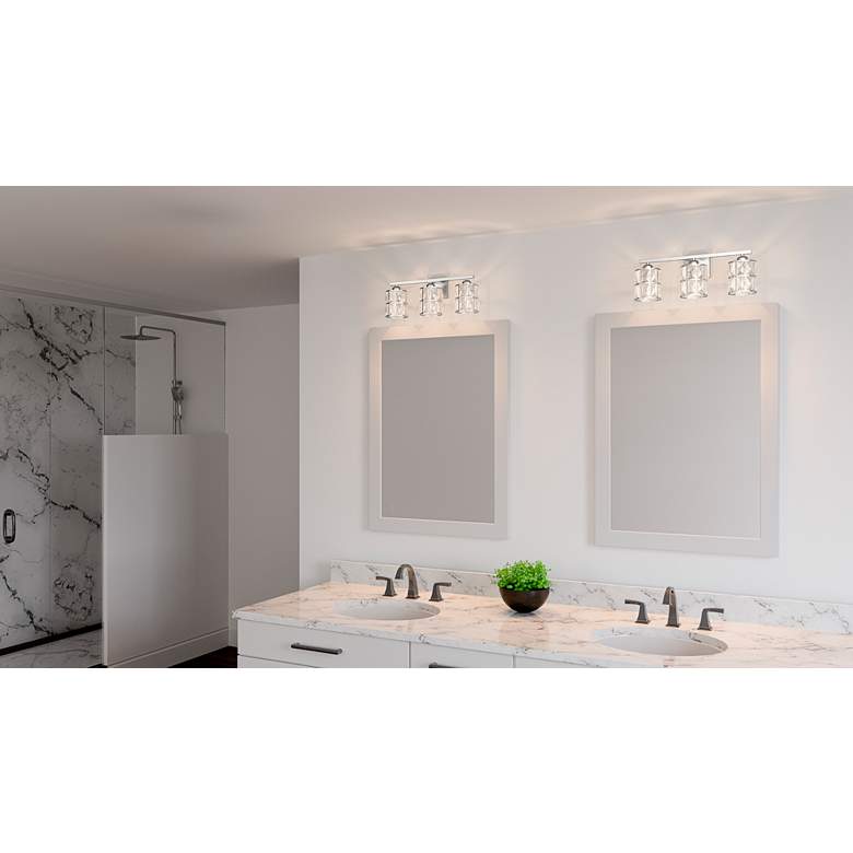 Image 1 Quoizel Gibson 21 1/4 inchW Polished Chrome 3-Light Bath Light in scene