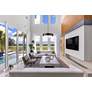 1_Counterpoint 31 1/2" Wide Matte Black Drum Chandelier in scene