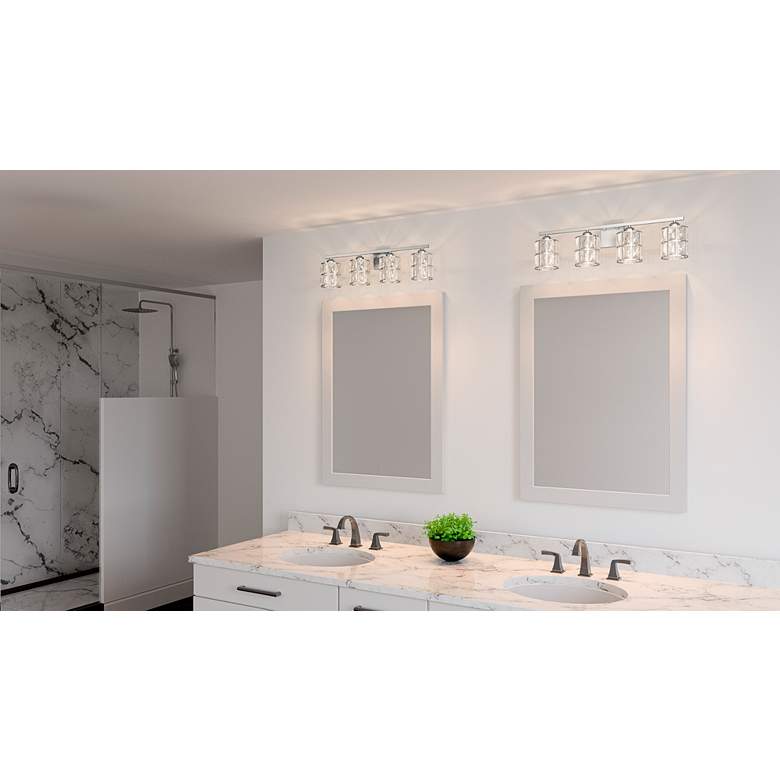 Image 1 Quoizel Gibson 29 1/2"W Polished Chrome 4-Light Bath Light in scene