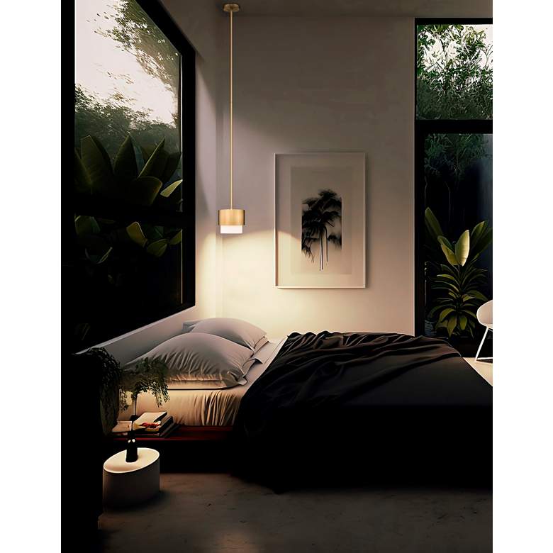 Image 1 Counterpoint 7 1/4" Wide Modern Gold Mini Pendant in scene