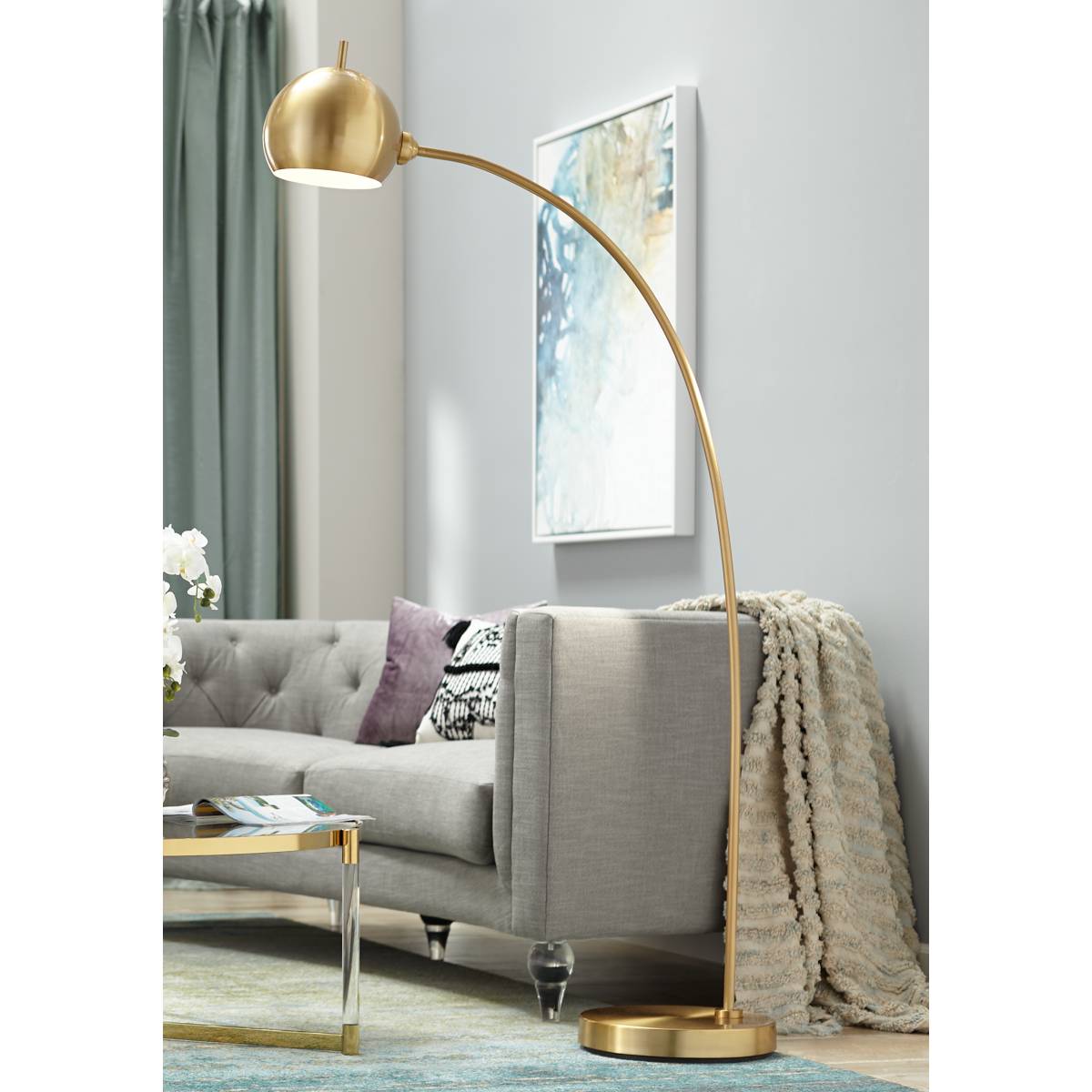 Brass - Antique Brass, Arc Lamps, Floor Lamps | Lamps Plus