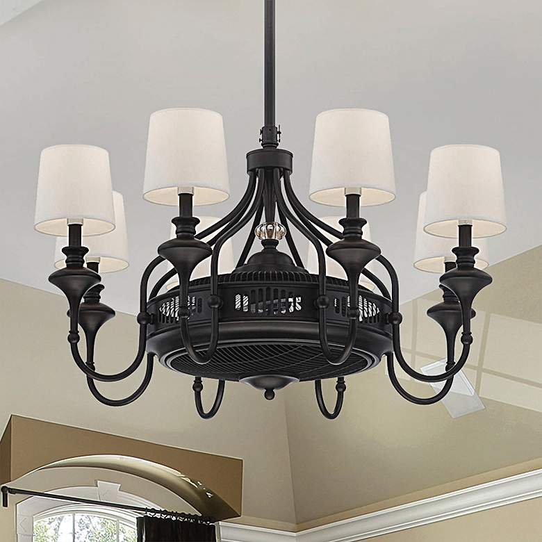 Image 2 34 3/4" Savoy House Brisa English Bronze LED Fan D'Lier