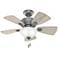 34" Hunter Watson Matte Silver Ceiling Fan with LED Light Kit