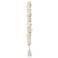 34" Ivory Swing Arm Lamp Cord Cover with Tassel
