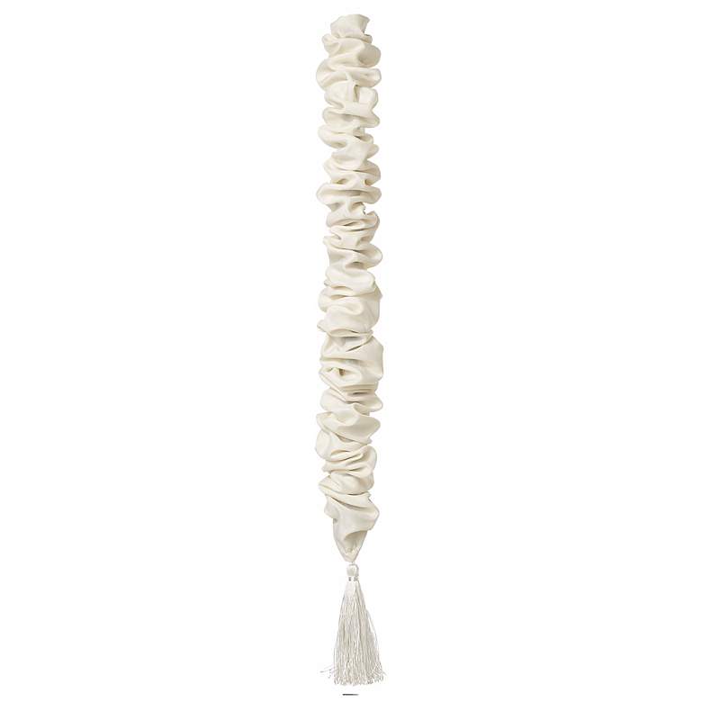 Image 1 34 inch Ivory Swing Arm Lamp Cord Cover with Tassel
