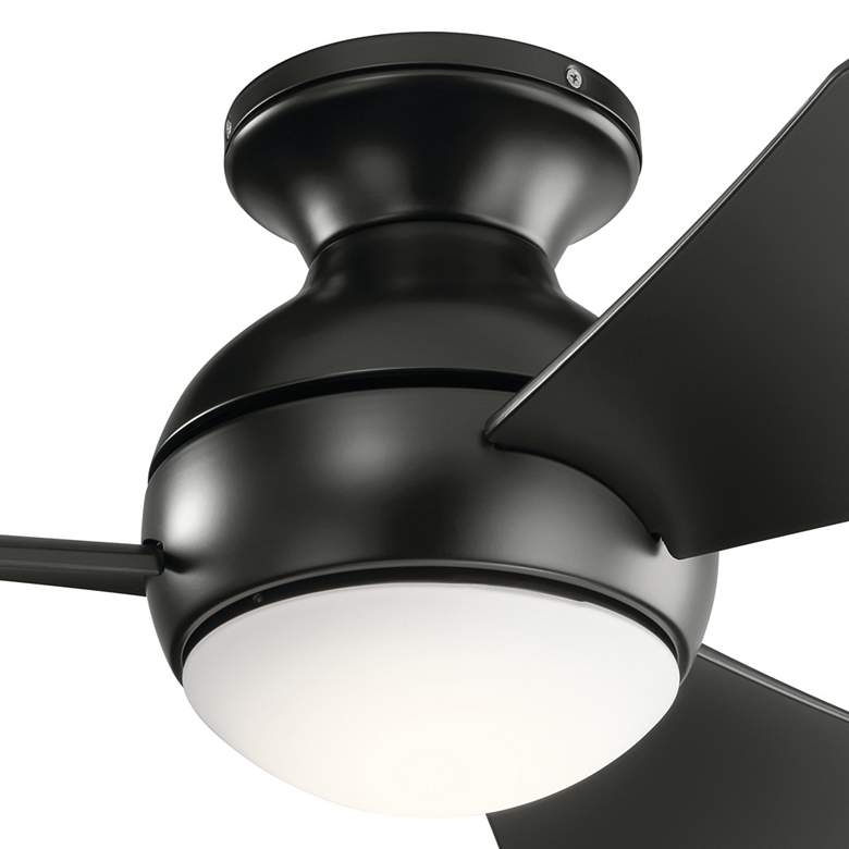 Image 3 34 inch Kichler Sola Black Wet Rated LED Hugger Fan with Wall Control more views