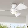 Thumbnail1 of 34" Kichler Sola Matte White LED Hugger Ceiling Fan
