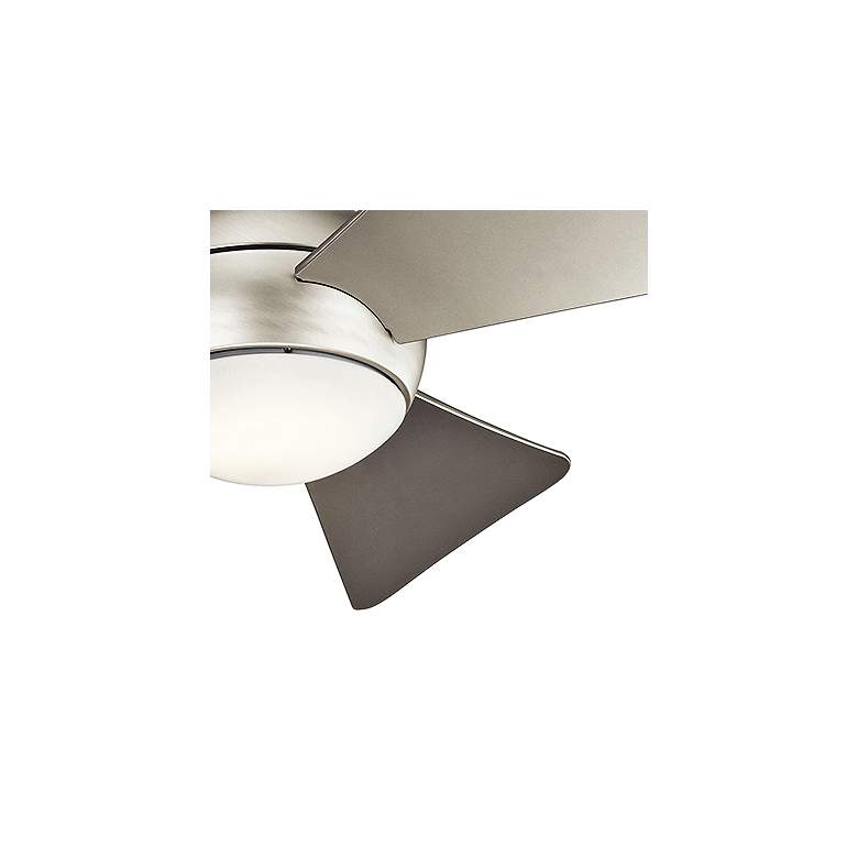 Image 3 34" Kichler Sola Satin Nickel Wet Rated LED Hugger Ceiling Fan more views