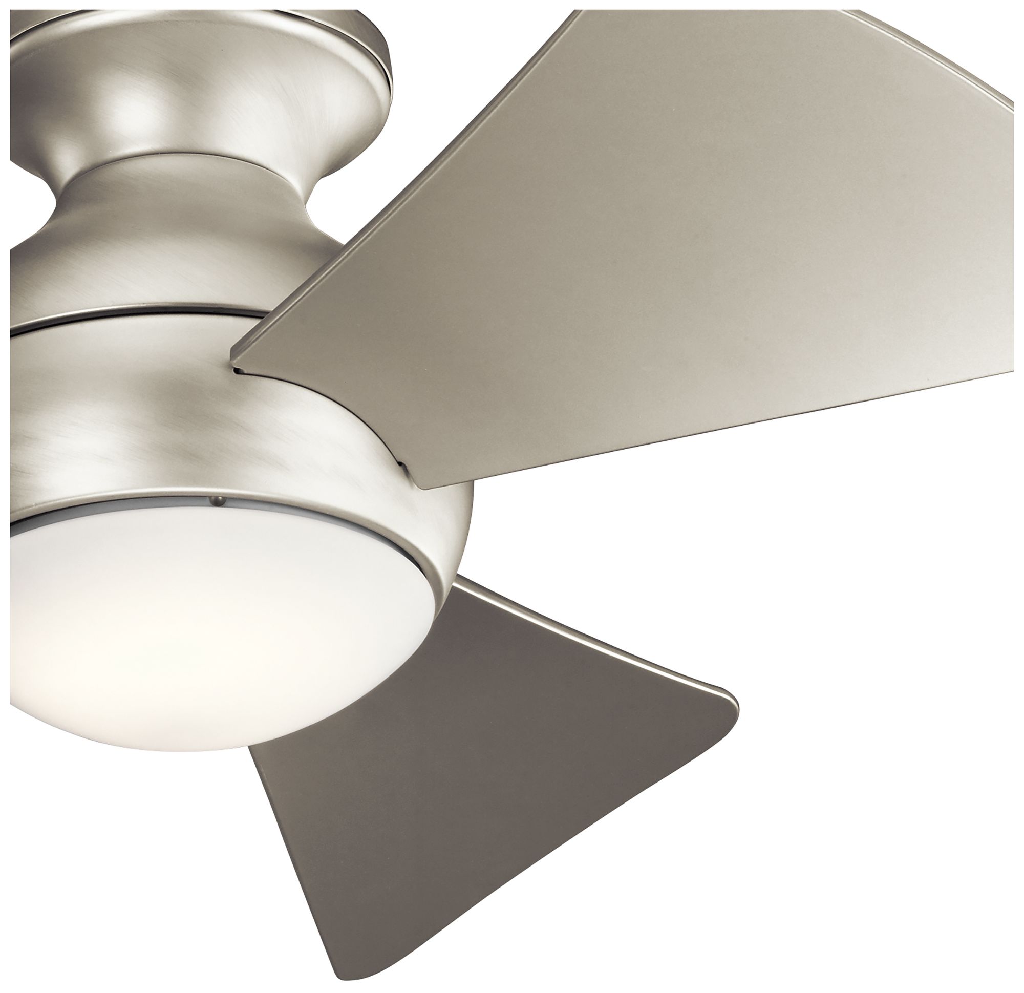 Image 7 34" Kichler Sola Satin Nickel Wet Rated LED Hugger Ceiling Fan more views