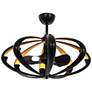 34" Maxim Ambience Bronze Gold LED Fandelier Smart Ceiling Fan