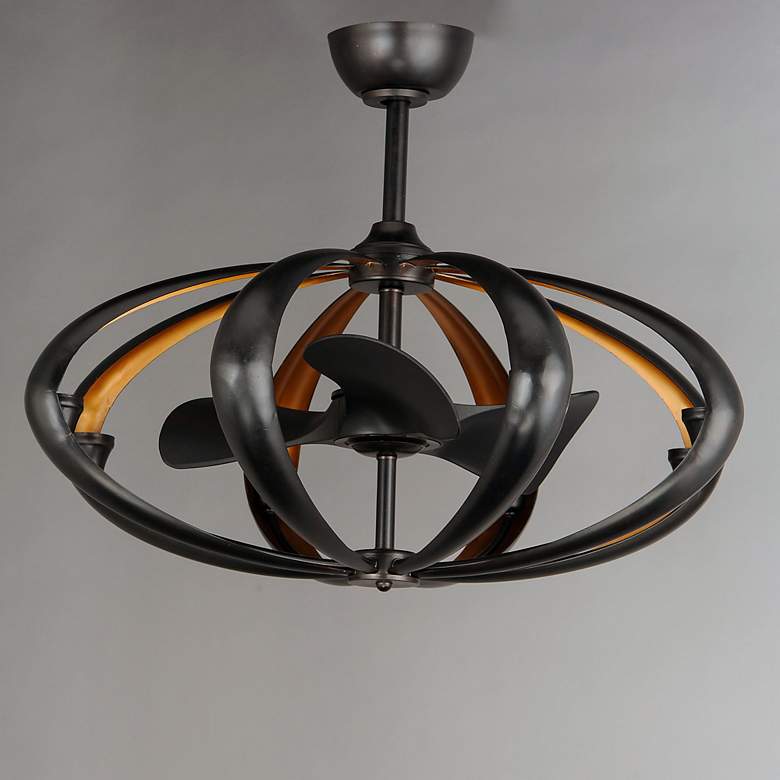Image 4 34" Maxim Ambience Bronze Gold LED Fandelier Smart Ceiling Fan more views