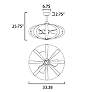 5_34" Maxim Ambience Bronze Gold LED Fandelier Smart Ceiling Fan more views