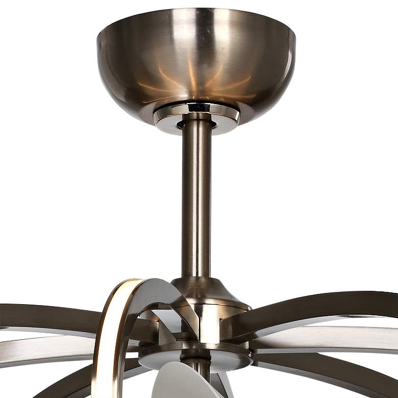 Image 4 34 inch Maxim Solstice Satin Nickel LED Fandelier Smart Ceiling Fan more views