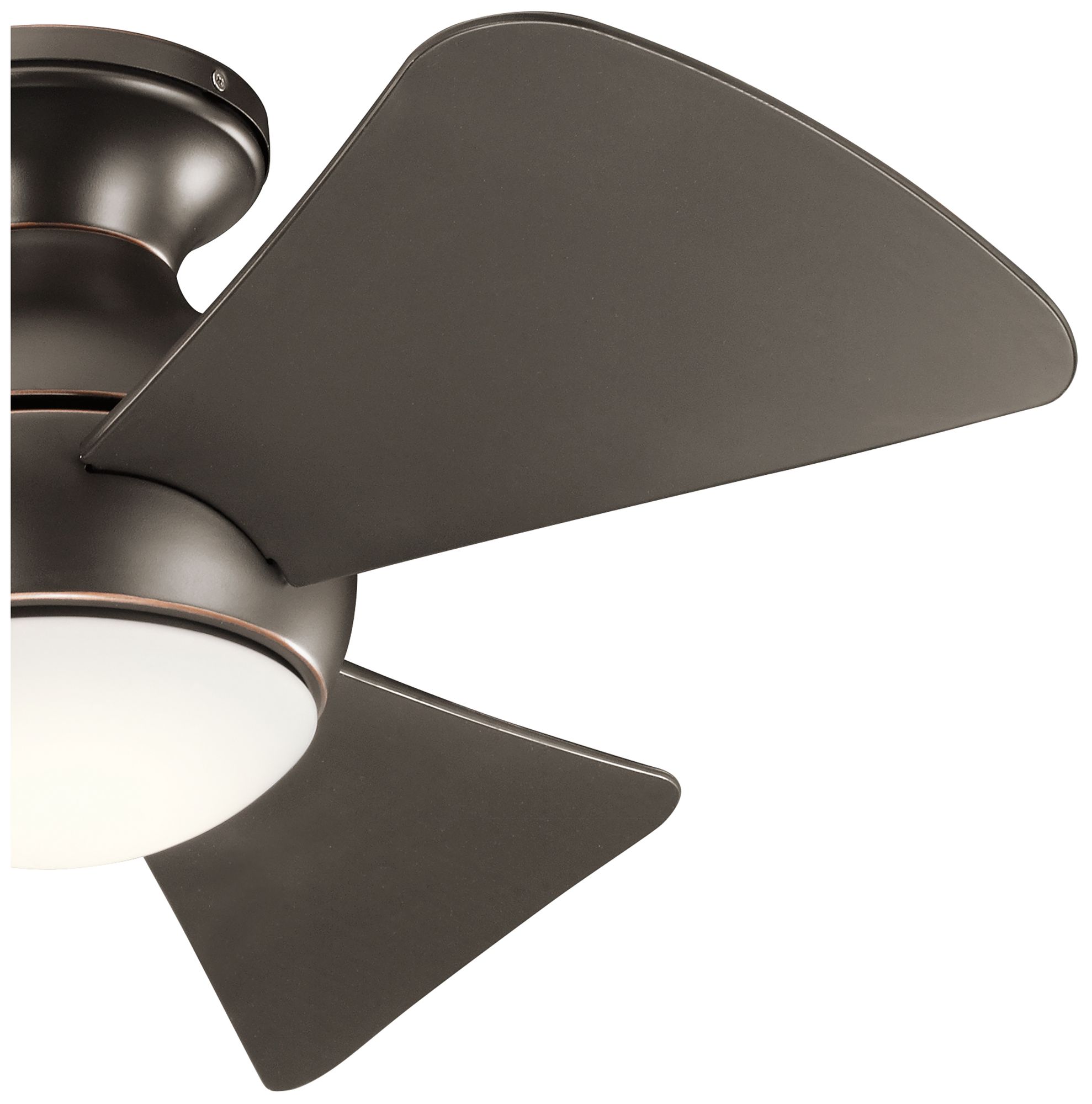 Image 6 34" Sola Olde Bronze Wet LED Hugger Ceiling Fan with Wall Control more views