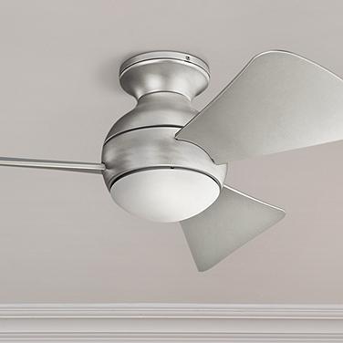 34" Kichler Sola Satin Nickel Wet Rated LED Hugger Ceiling Fan