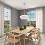 1_Monroe 18" Wide Brushed Nickel Double Drum Pendant Light in scene