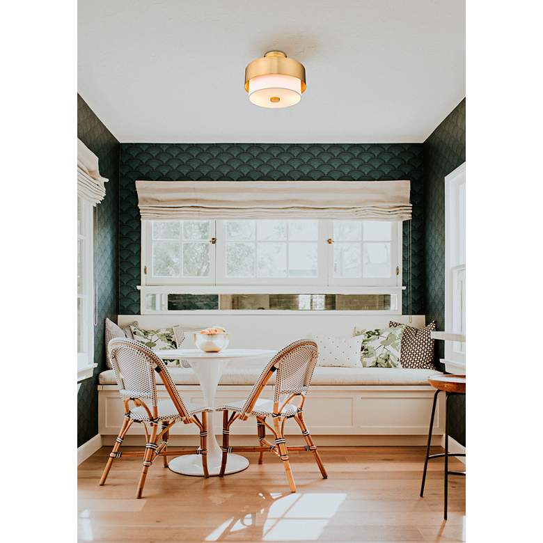 Image 1 Counterpoint 13" Wide Modern Gold Ceiling Light in scene