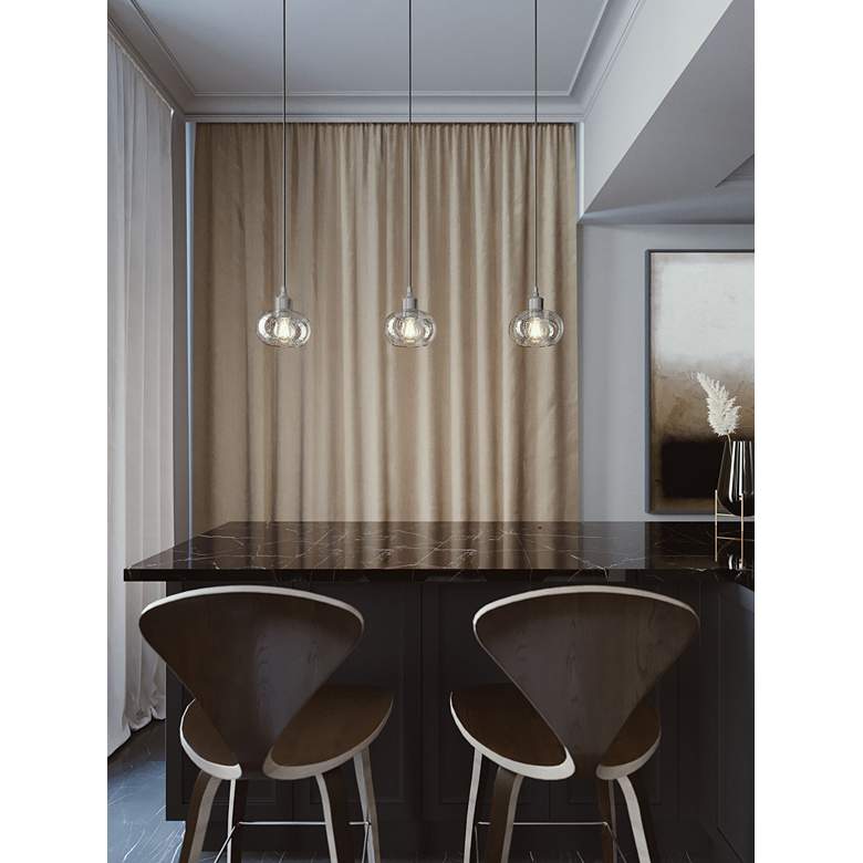 Image 1 Laney 36" 3 Light Linear Black Pendant in scene