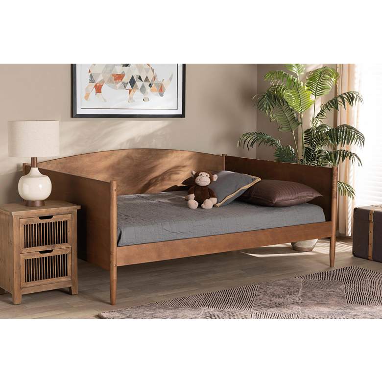 Image 1 Baxton Studio Veles Ash Walnut Full Size Daybed in scene