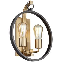 34X57 - 14.5&quot;H Brushed Champagne Wall Sconce