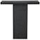 35.5" Wide Black Cement Rectangular Coffee Table with Pedestal Base