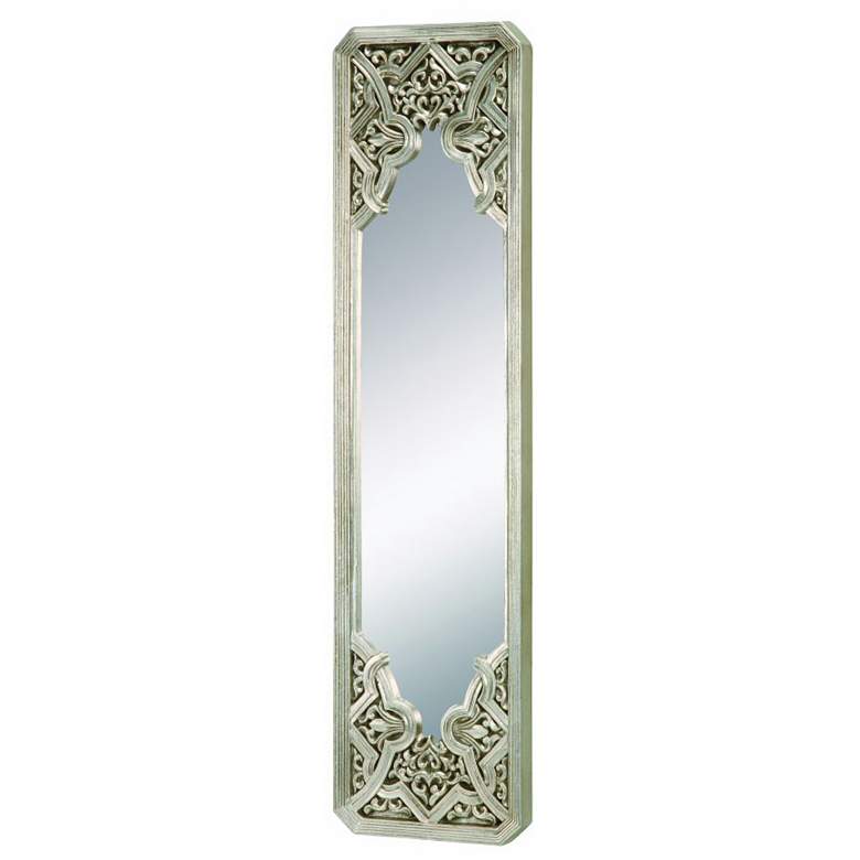 Image 1 35 1/2 inch High Silver Medieval Mirror