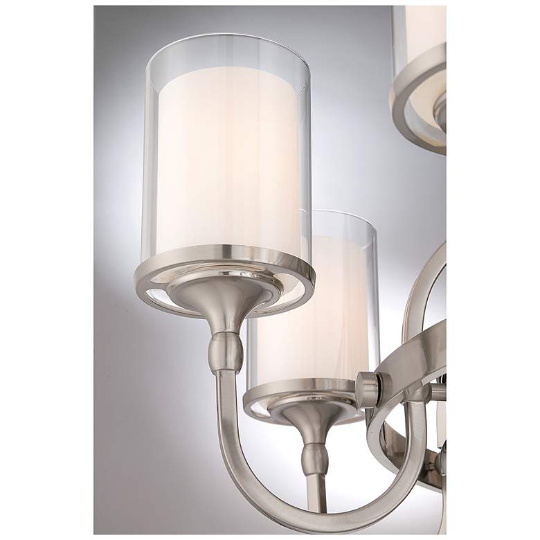 Image 6 35 1/2" Savoy House Etesian Satin Nickel LED Fandelier Fan with Remote more views