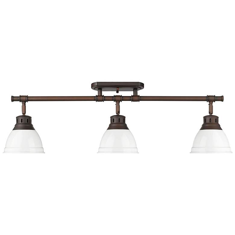 Image 1 35" Wide Duncan 3-Lt Semi-Flush - Track Light in Rubbed Bronze