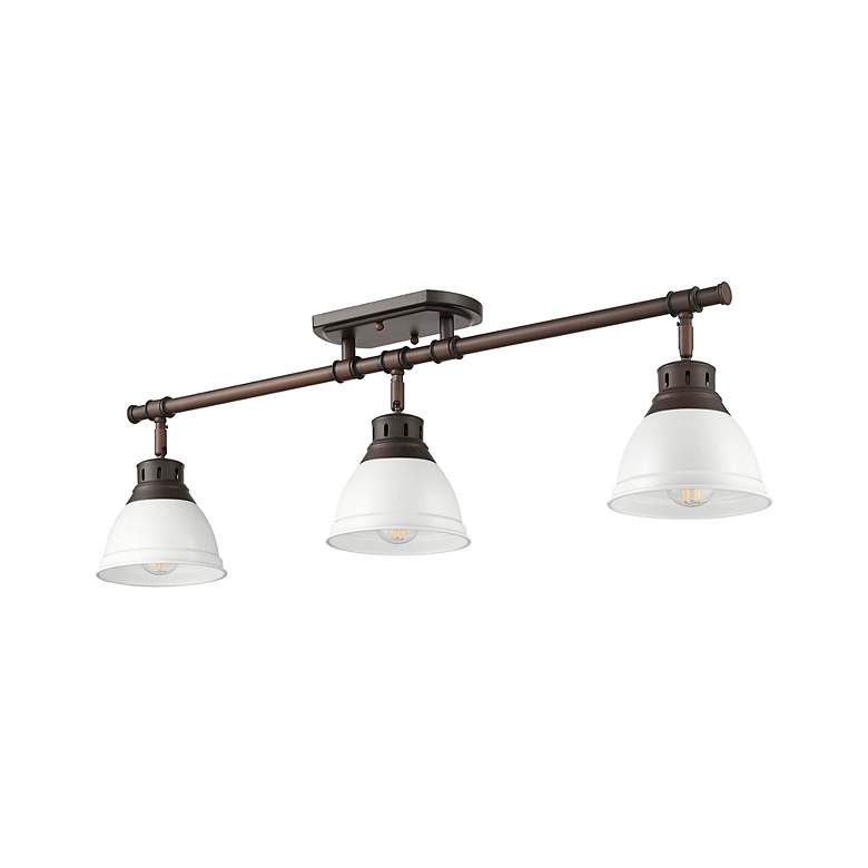 Image 3 35" Wide Duncan 3-Lt Semi-Flush - Track Light in Rubbed Bronze more views