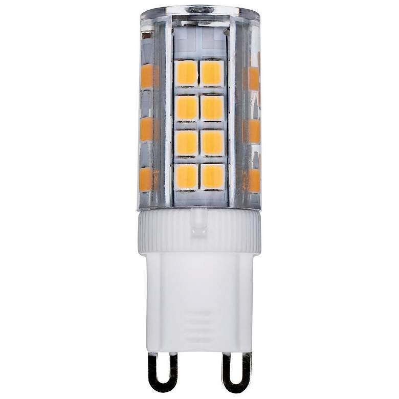 Image 1 35 Watt Equivalent Satco 3.5W LED Clear G9 Double Loop T4 Light Bulb