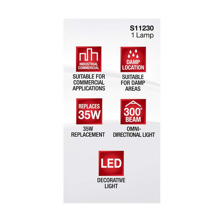 Image 6 35 Watt Equivalent Satco 3.5W LED Clear G9 Double Loop T4 Light Bulb more views