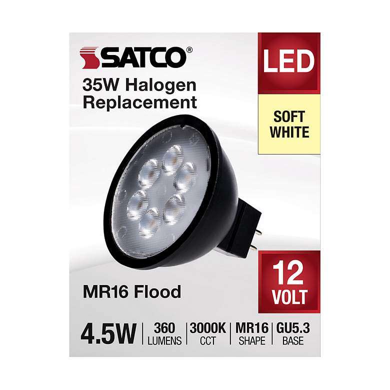 Image 3 35 Watt Equivalent Satco Black 4.5W LED Dimmable Bi-Pin Bulb more views