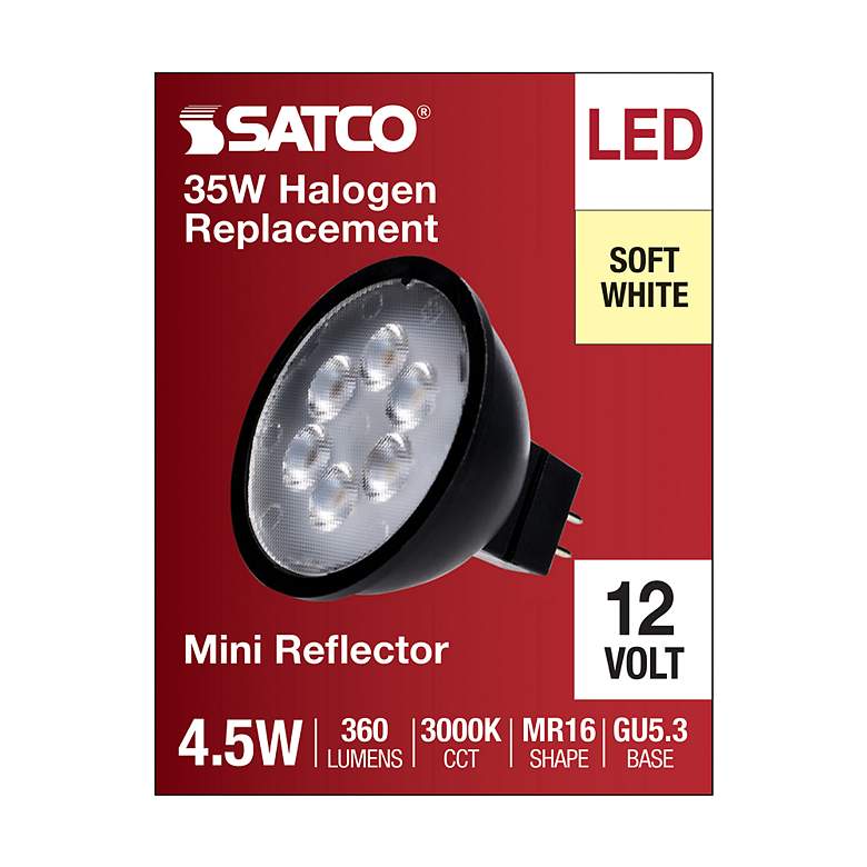 Image 4 35 Watt Equivalent Satco Black 4.5W LED Dimmable Bi-Pin Bulb more views