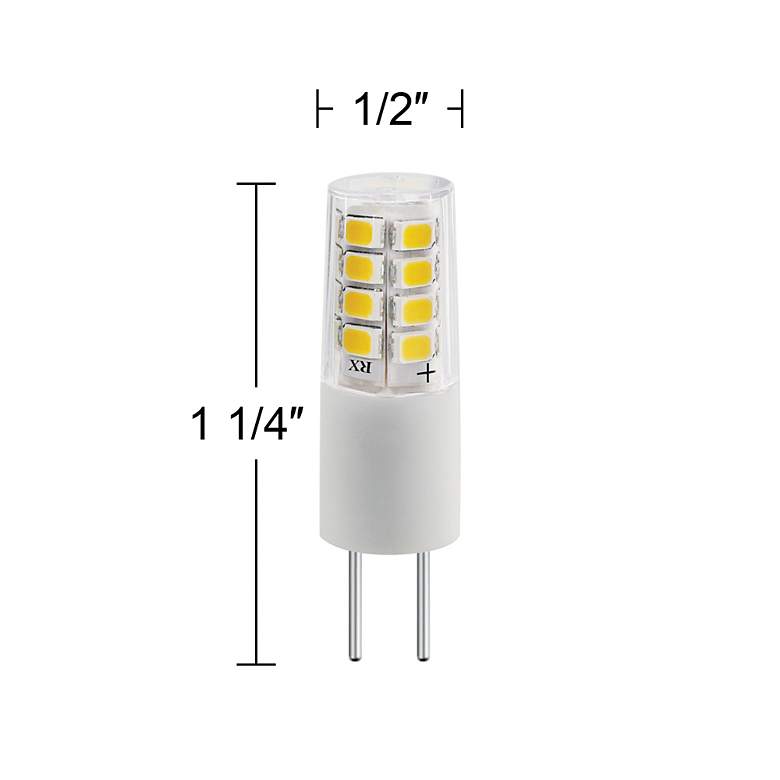 Image 3 35 Watt Equivalent Tesler 3W 12V LED Dimmable G4 Bulb 4-Pack more views