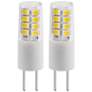 35 Watt Equivalent Tesler 3W LED Dimmable 12V G4 Bulb 2-Pack