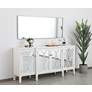 1_Monet Silver 24" x 60" Rectangular Wall Mirror in scene