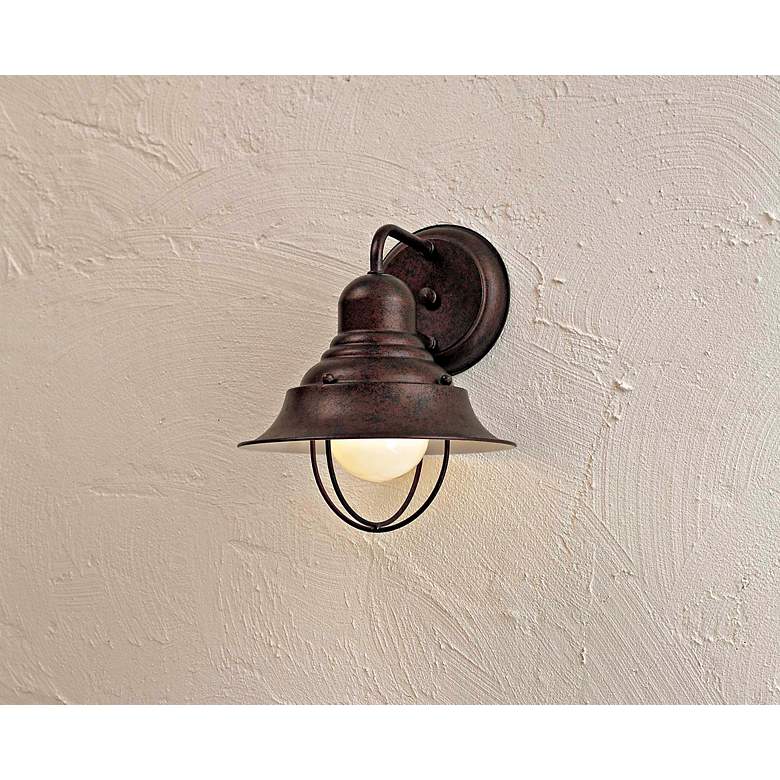 Image 1 Minka Lavery Wyndmere 10 1/4 inch Bronze Wall Lantern Outdoor Light in scene