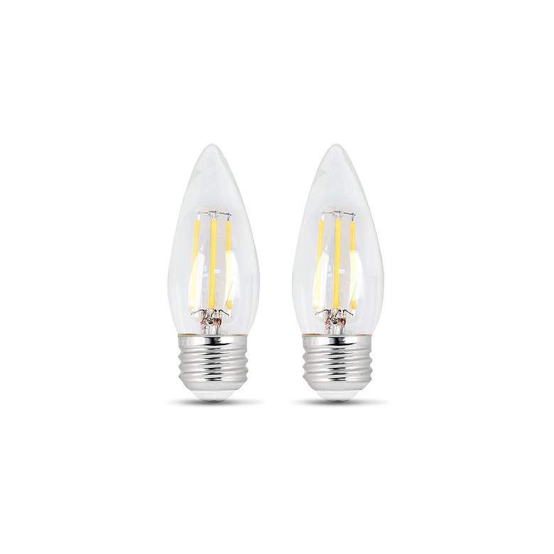 Image 1 35W Equivalent Clear 4.5W LED Dimmable Torpedo Bulb 2-Pack