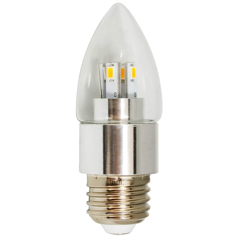 Image 1 35W Equivalent Tesler Clear 4W LED Dimmable Torpedo Bulb 